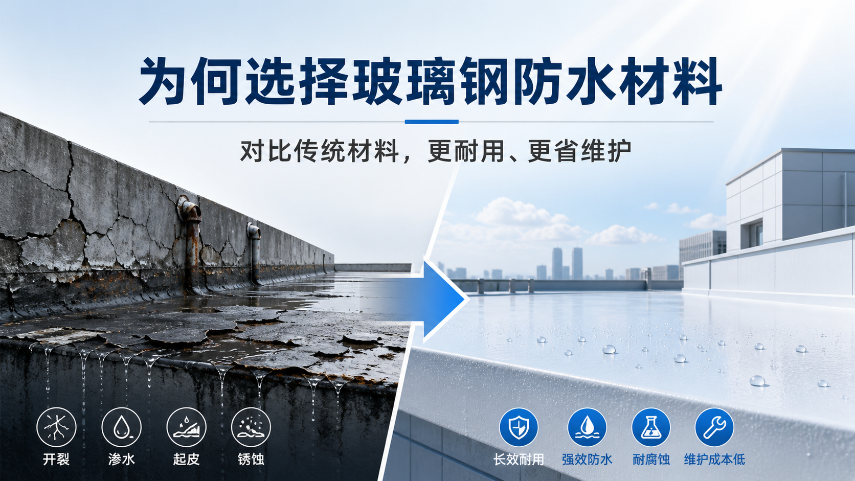 在金华，为何选择玻璃钢防水材料而非传统材料